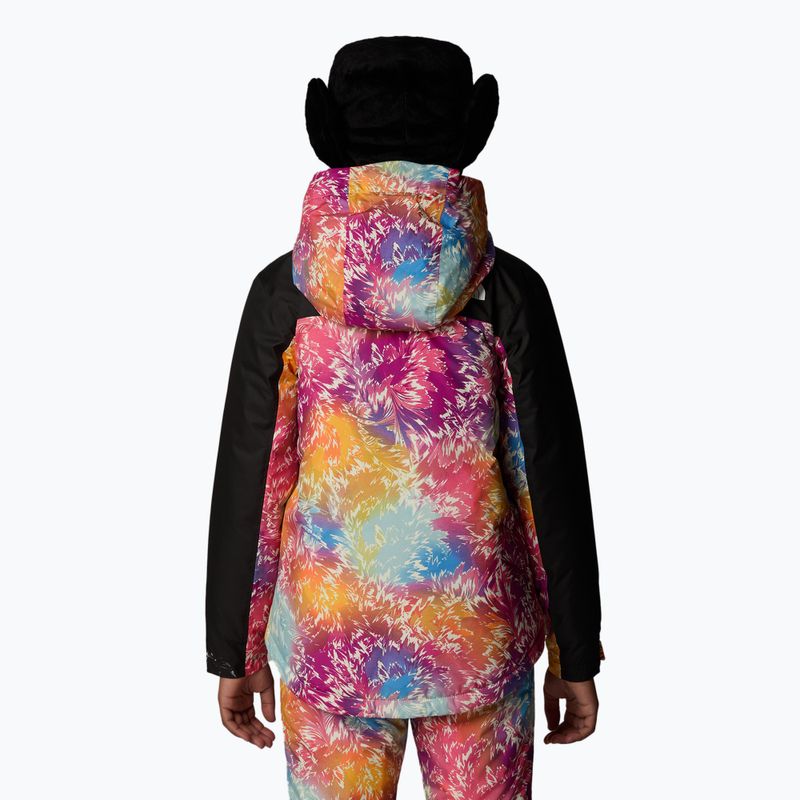 Detská lyžiarska bunda The North Face Freedom Insulated radiant poppy blowing wind print 3