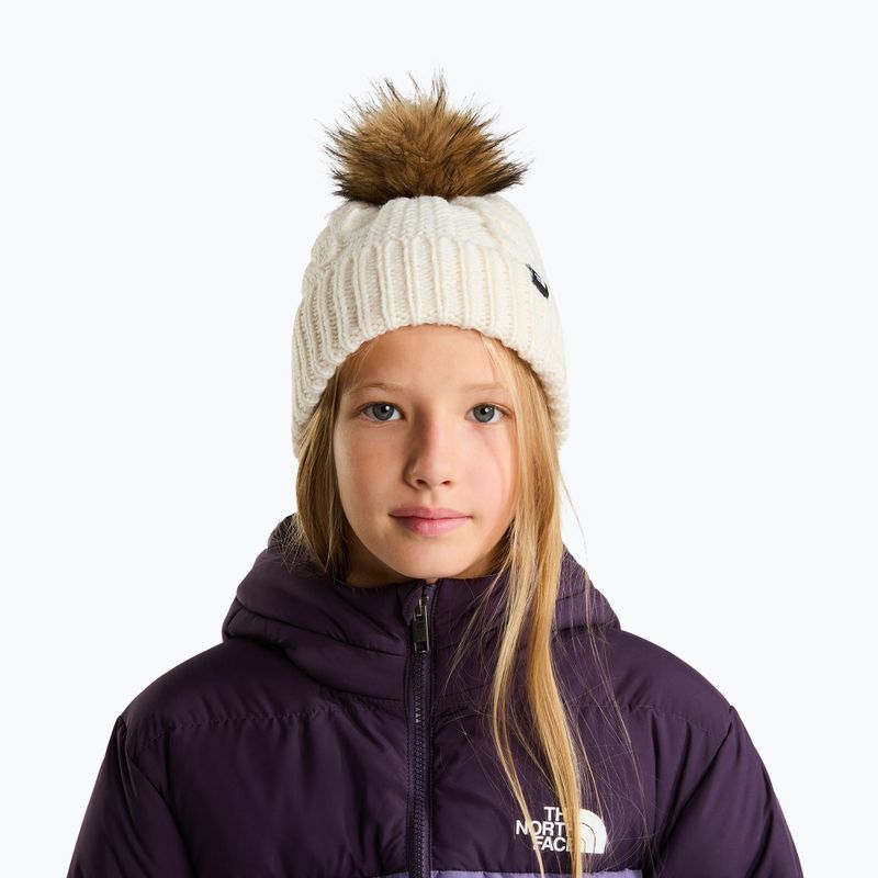 Detská zimná čiapka The North Face Oh Mega Fur Pom Beanie white Dune 3