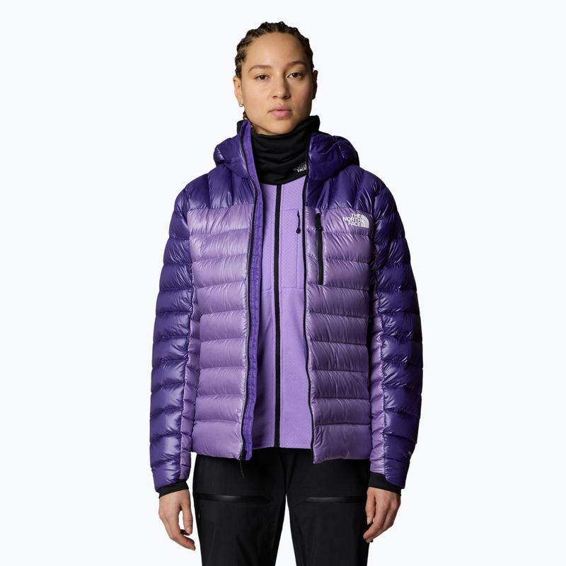 Dámska páperová bunda The North Face Summit Breithorn Hoodie peak purple/purple granite 4