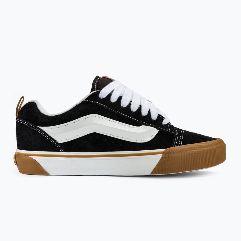 Vans Knu Skool gum bumper black topánky 2