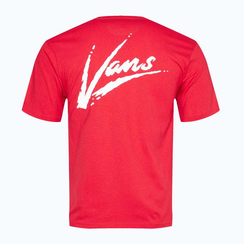 Pánske tričko Vans Dettori Loose Fit racing red/ marshmallow 2