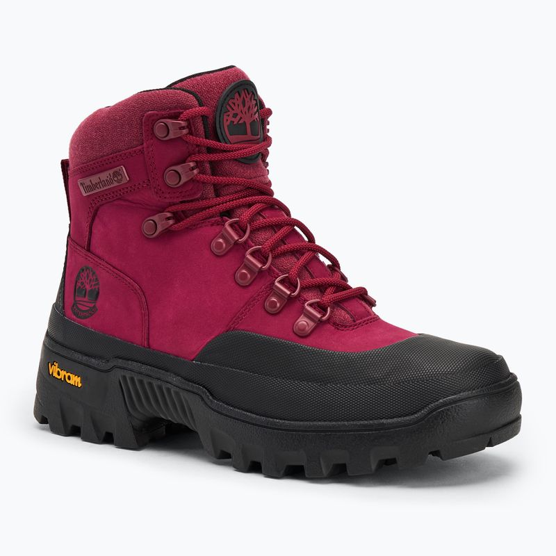 Dámske topánky Timberland Vibram Mid Lace Waterproof Boot dark pink nubuck