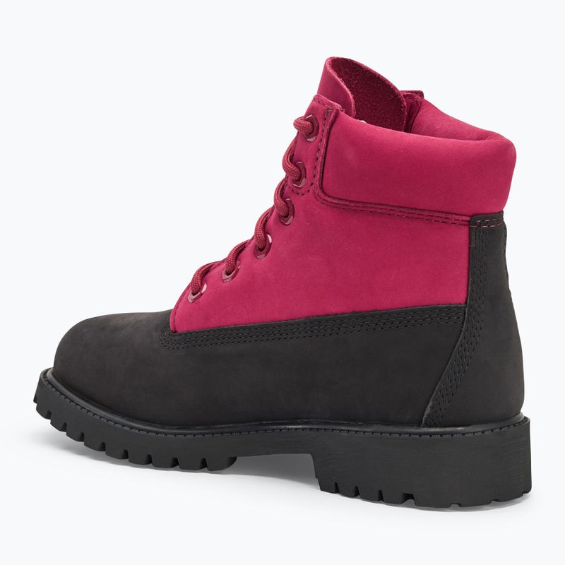 Detské topánky Timberland Premium 6 In Lace black nubuck/dark pink 3