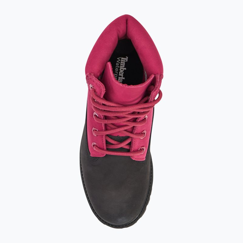 Detské topánky Timberland Premium 6 In Lace black nubuck/dark pink 5