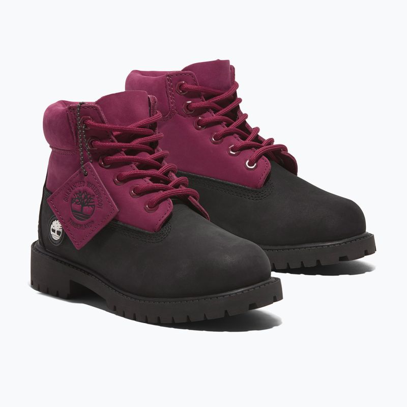Detské topánky Timberland Premium 6 In Lace black nubuck/dark pink 8