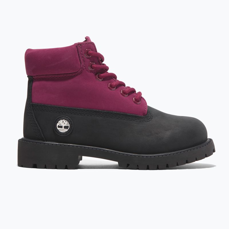 Detské topánky Timberland Premium 6 In Lace black nubuck/dark pink 10