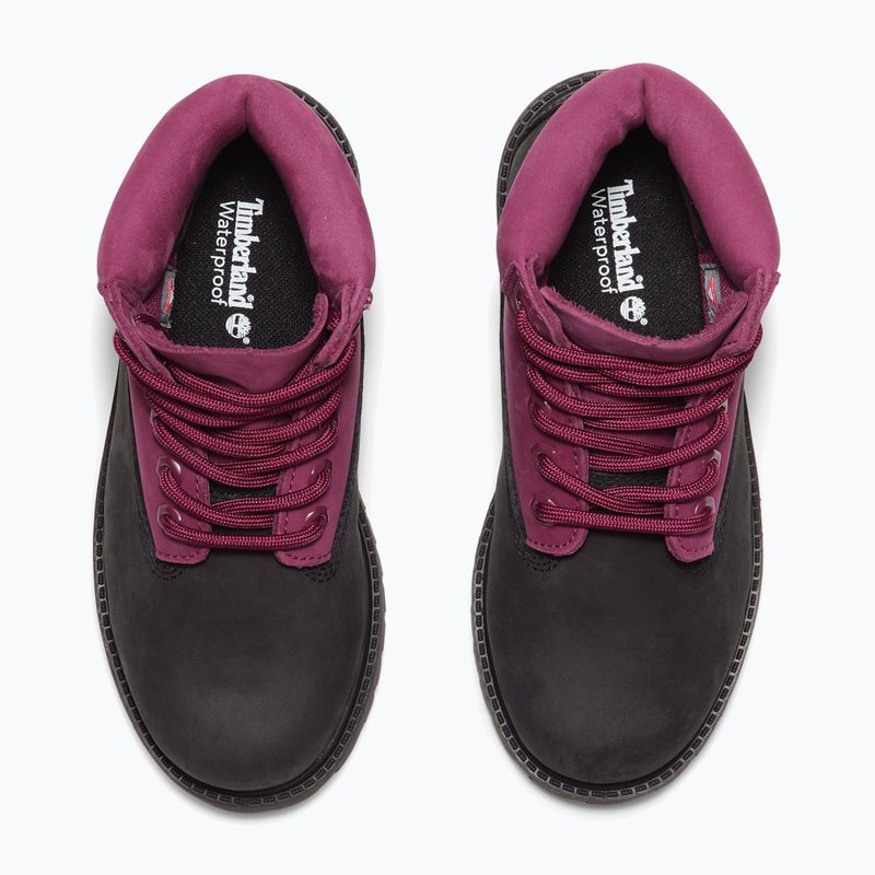 Detské topánky Timberland Premium 6 In Lace black nubuck/dark pink 14