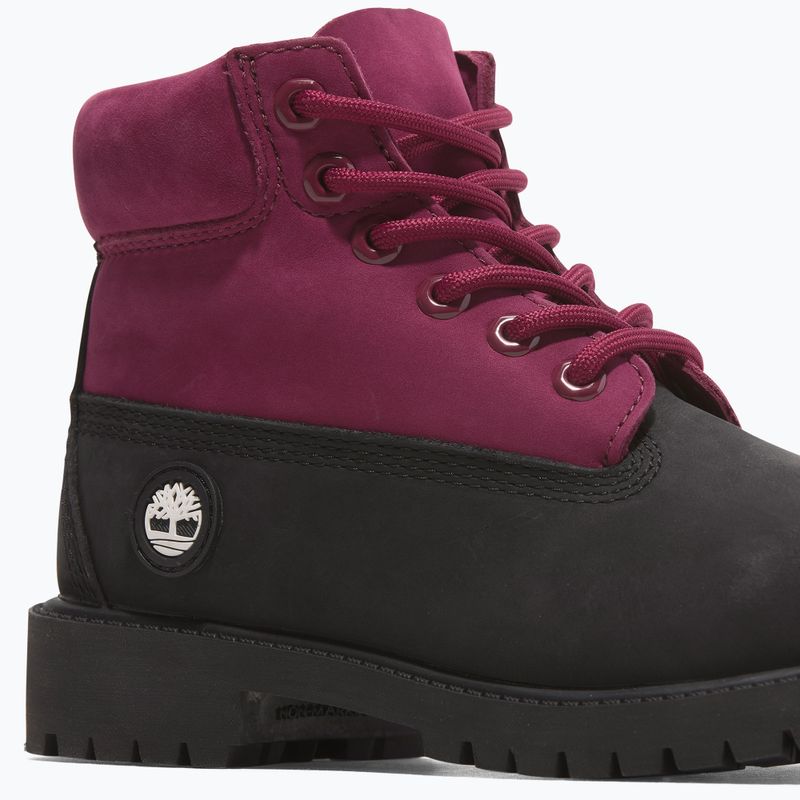 Detské topánky Timberland Premium 6 In Lace black nubuck/dark pink 15