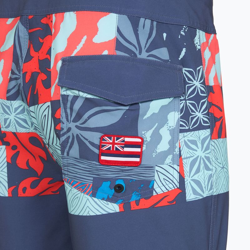 Pánske plavecké šortky Quiksilver Surfsilk Hawaii Blocked 19" Crown Blue 3