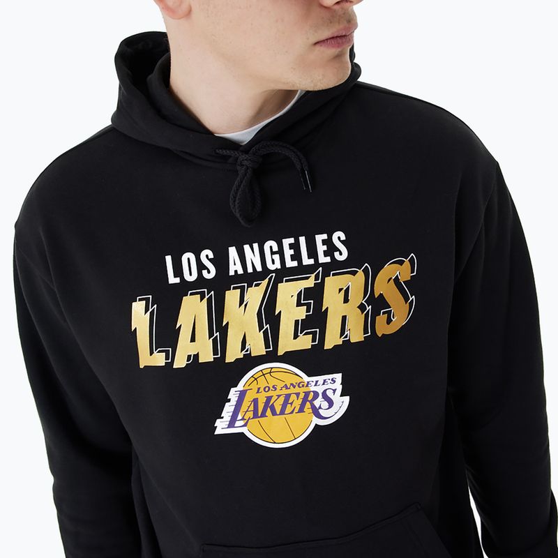 Pánska mikina New Era Team Script OS Hoody Los Angeles Lakers black 4