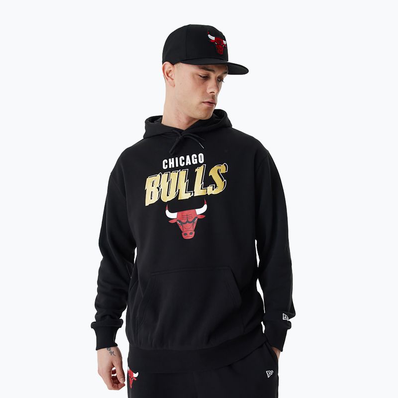 Pánska mikina New Era Team Script OS Hoody Chicago Bulls black