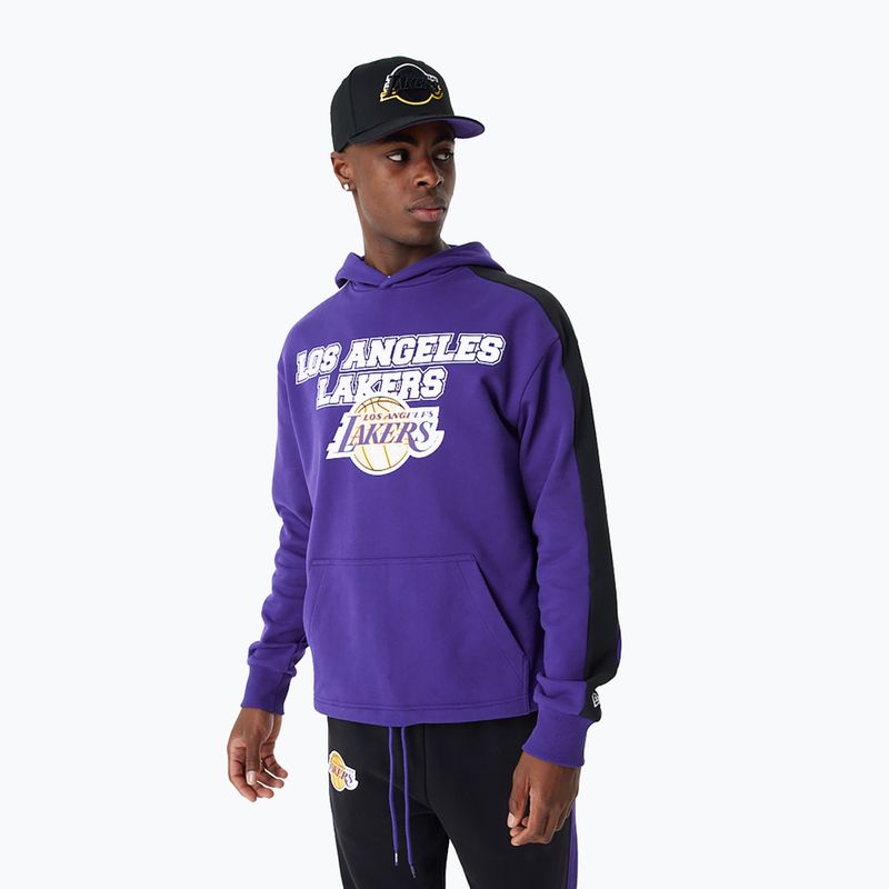 Pánska mikina New Era NBA Large Graphic OS Hoody Los Angeles Lakers fialová