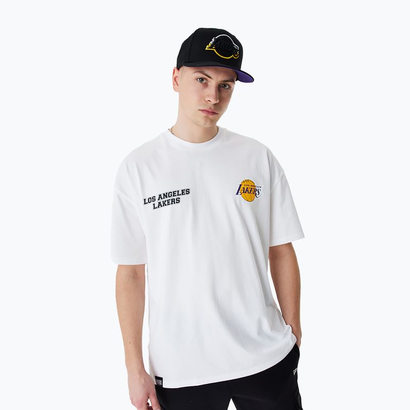 Pánske tričko New Era NBA Large Graphic BP OS Tee Los Angeles Lakers white