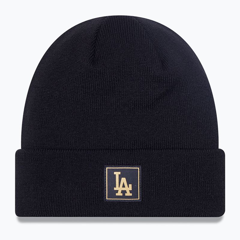 Zimná čiapka New Era Metalic Badge Cuff Knit Los Angeles Dodgers čierna