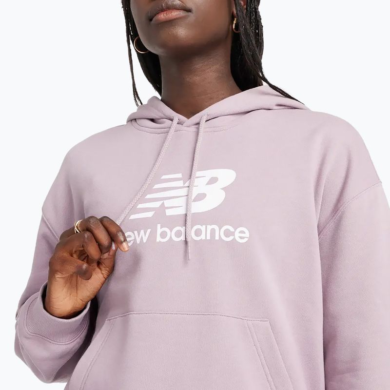 Dámska mikina New Balance French Terry Stacked Logo Hoodie icewine 4