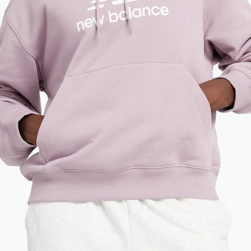 Dámska mikina New Balance French Terry Stacked Logo Hoodie icewine 5