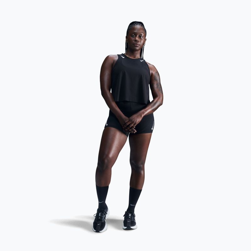 Dámske bežecké tielko Nike AeroSwift Dri-Fit ADV Cropped Tank Top black/white 2