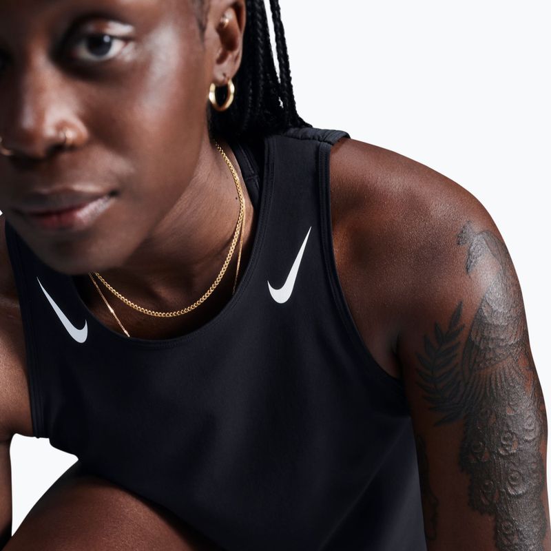 Dámske bežecké tielko Nike AeroSwift Dri-Fit ADV Cropped Tank Top black/white 5