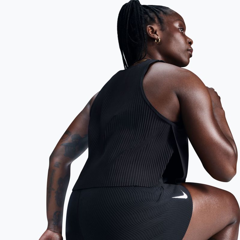 Dámske bežecké tielko Nike AeroSwift Dri-Fit ADV Cropped Tank Top black/white 6