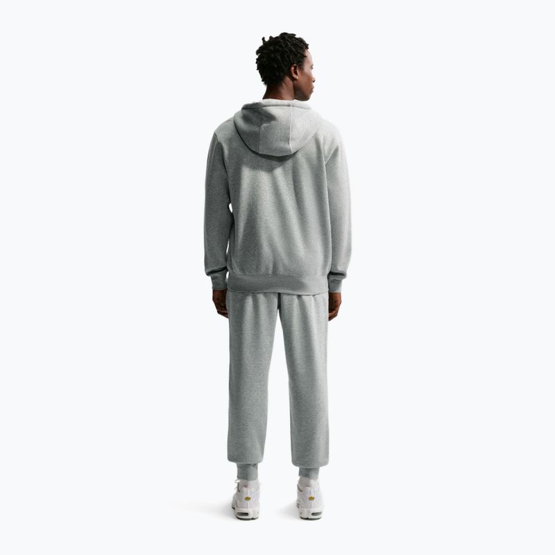 Pánske nohavice Nike Club French Terry Joggers dark grey heather/light smoke grey/white 3