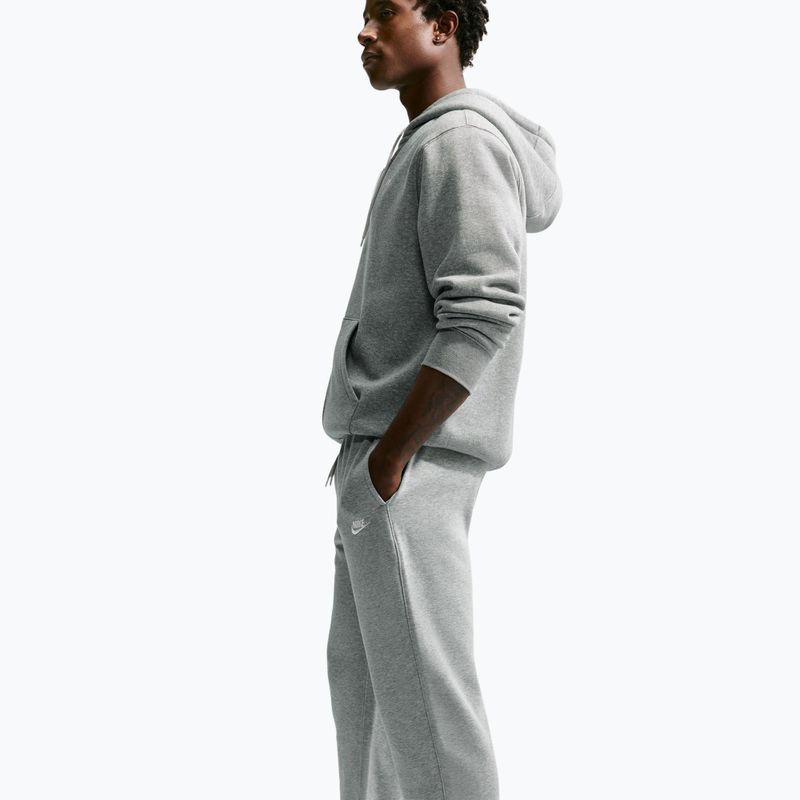 Pánske nohavice Nike Club French Terry Joggers dark grey heather/light smoke grey/white 4
