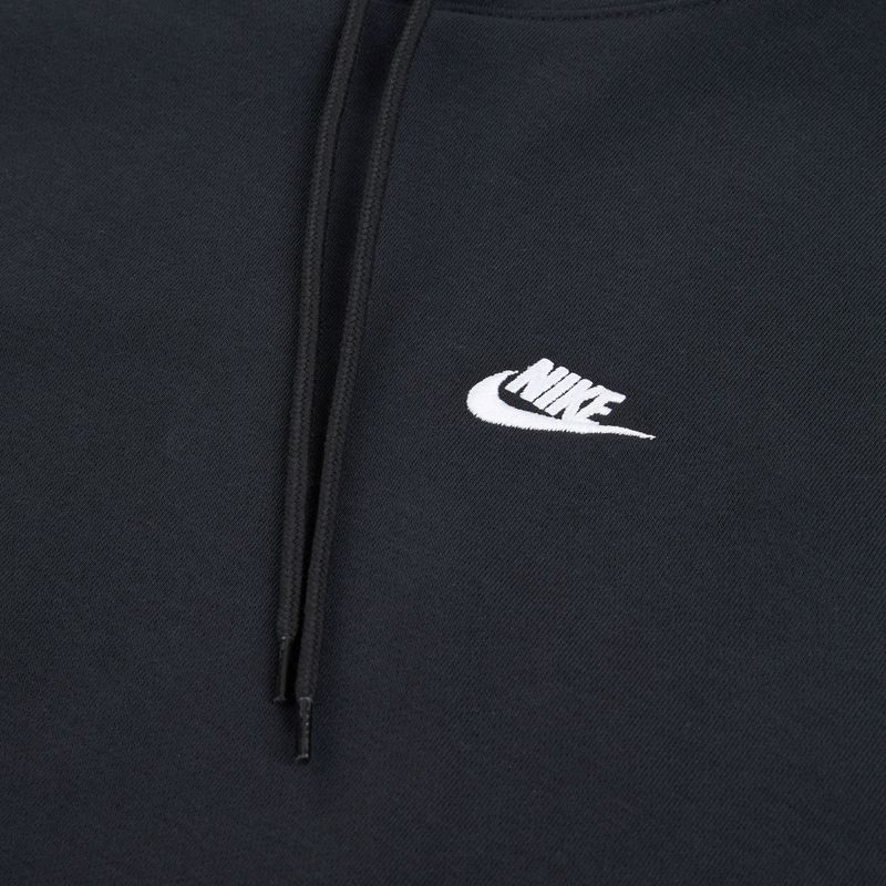 Pánska mikina Nike Club French Terry Pullover Hoodie black/black/white 10