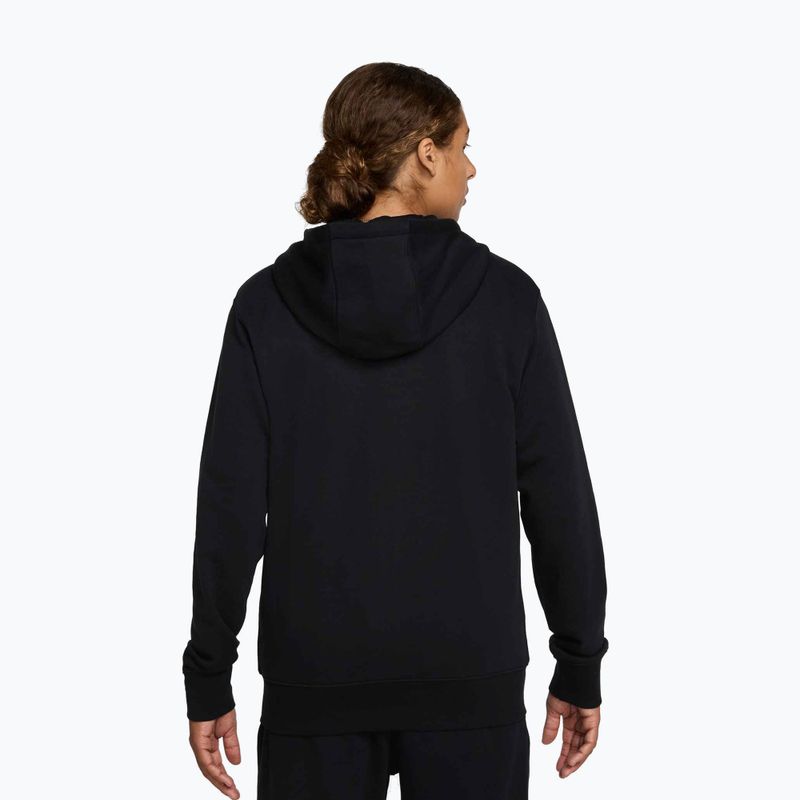 Pánska mikina Nike Club FZ Hoodie black/black/white 3