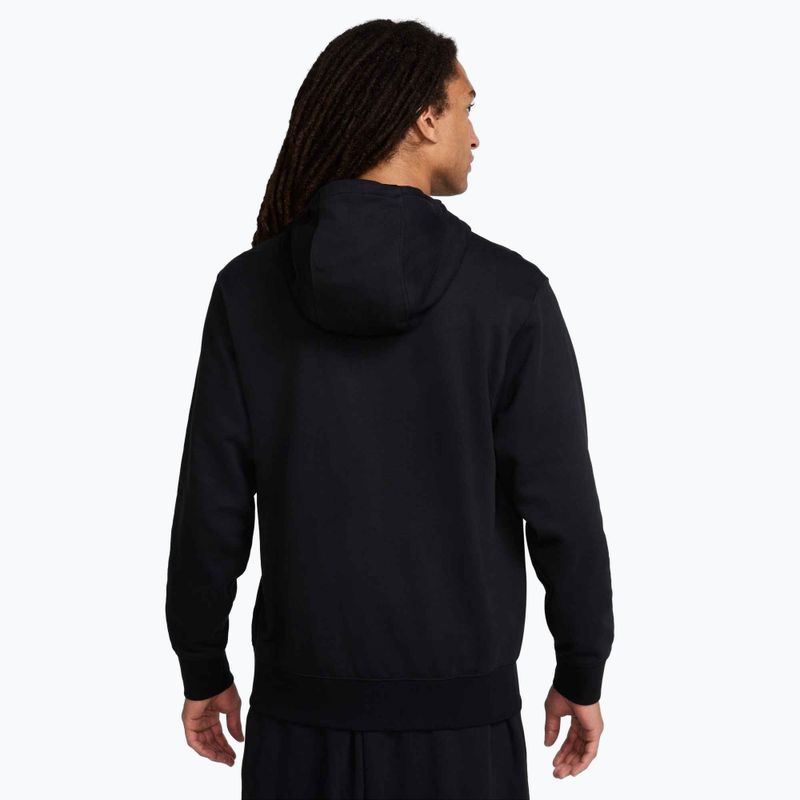 Pánska mikina Nike Club French Terry Pullover Hoodie black/black/white 3