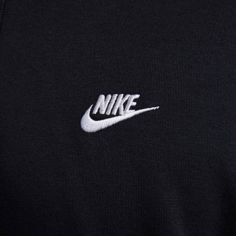 Pánska mikina Nike Club French Terry Pullover Hoodie black/black/white 7