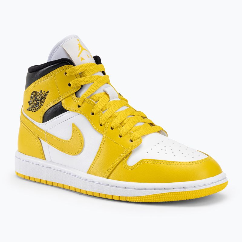 Dámske topánky Air Jordan 1 Mid white/black/vivid sulfur