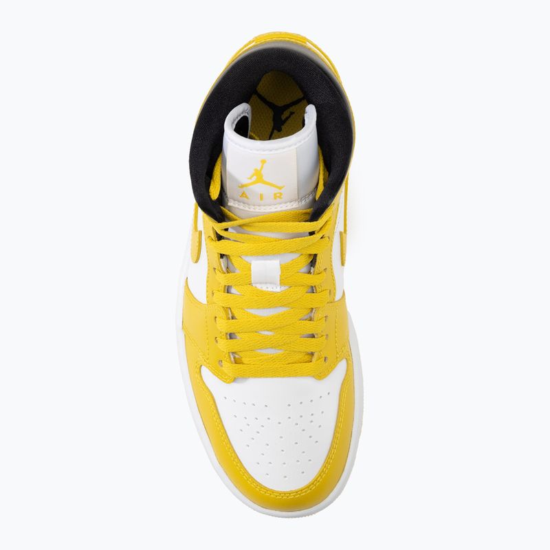 Dámske topánky Air Jordan 1 Mid white/black/vivid sulfur 5