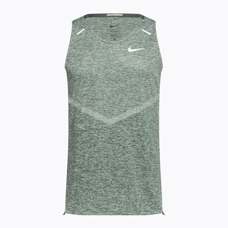 Pánske bežecké tielko Nike Dri-Fit Rise 365 vintage green/heather
