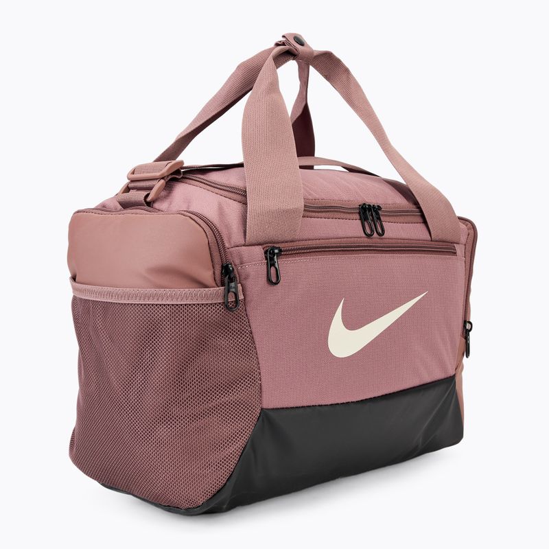 Športová taška Nike Brasilia 9.5 Duffle 25 l smokey mauve/black/light orewood brown 2