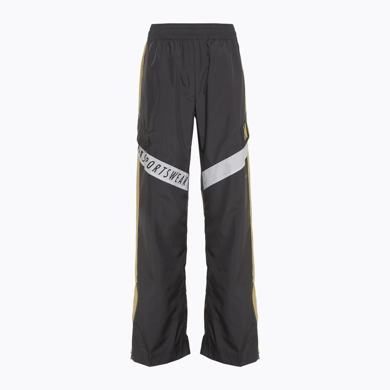 Dámske nohavice Nike Sportswear Woven High-Waisted dark smoke grey/saturn gold/white