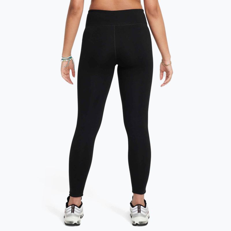 Detské legíny Nike Sportswear Classic High-Waisted black/white 3