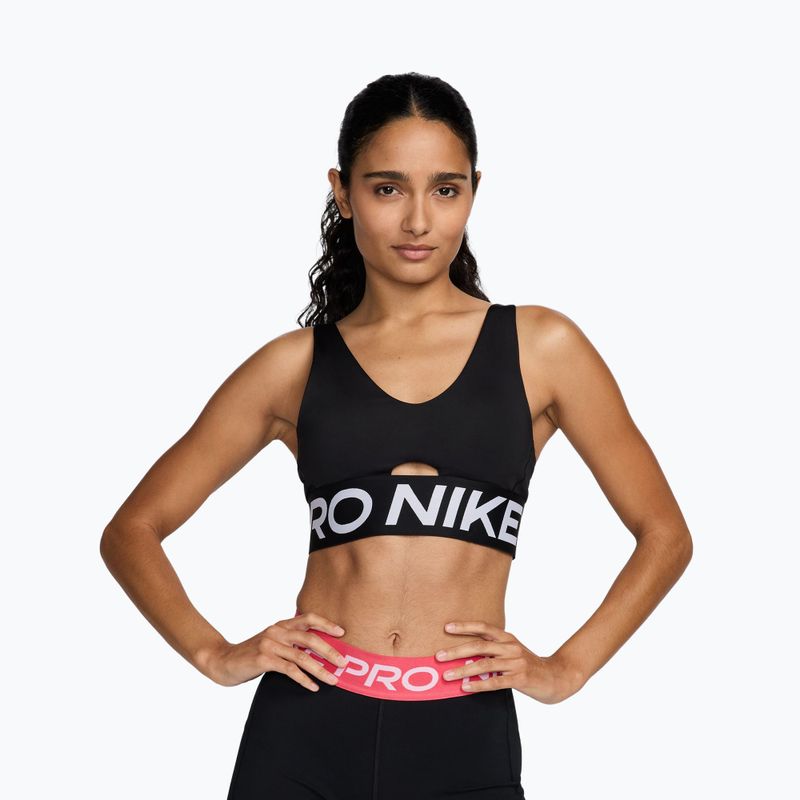 Fitness podprsenka Nike Pro Indy Plunge black/white/white