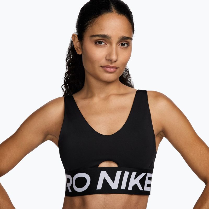 Tréningová podprsenka Nike Pro Indy Plunge black/white/white 4