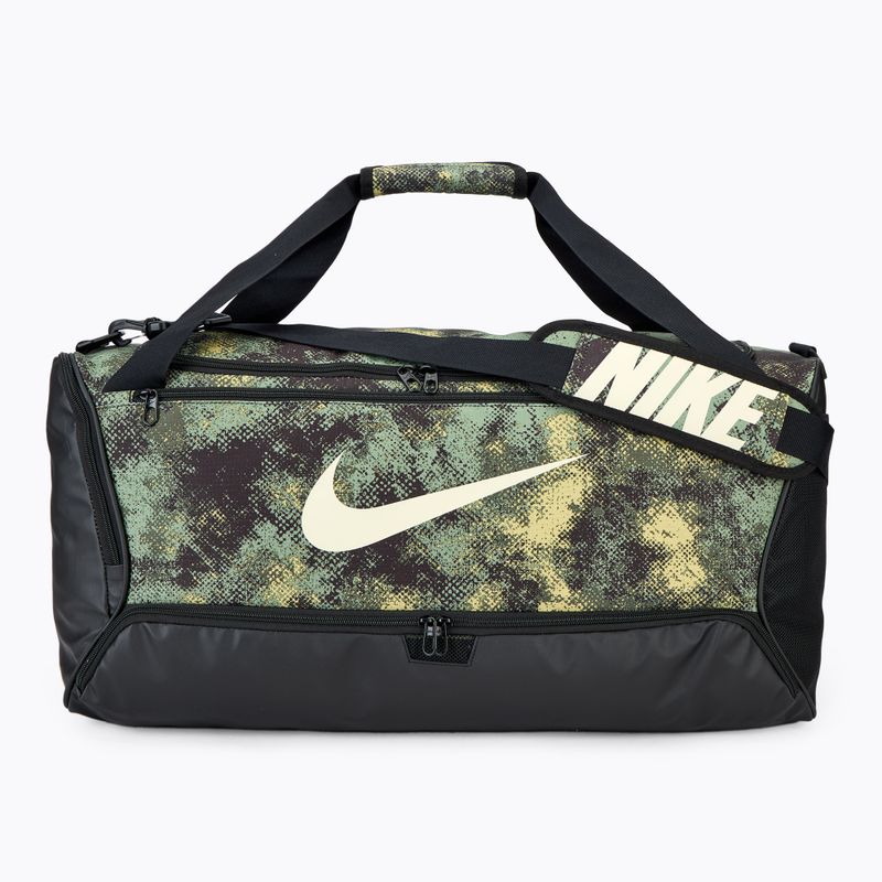 Športová taška Nike Brasilia 9,5 60 l oil green/black/coconut milk