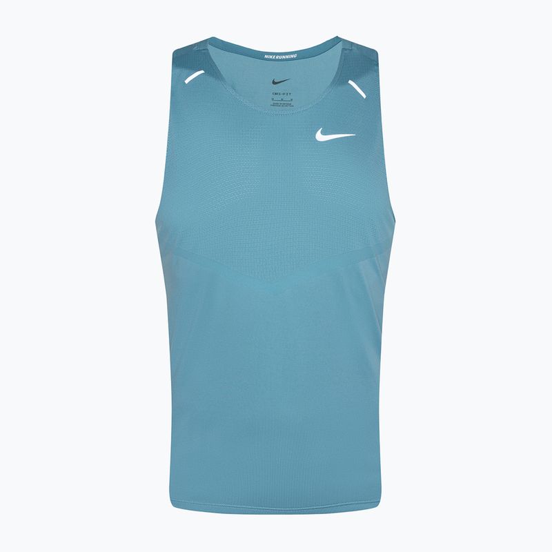 Pánske bežecké tielko Nike Dri-Fit Rise 365denim tyrkysová / reflexná strieborná