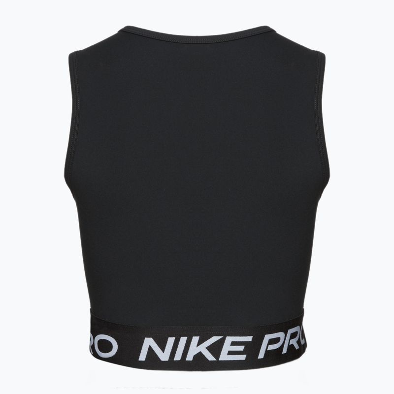 Dámske fitness tielko tank top Nike Pro Dri-Fit black/white 2