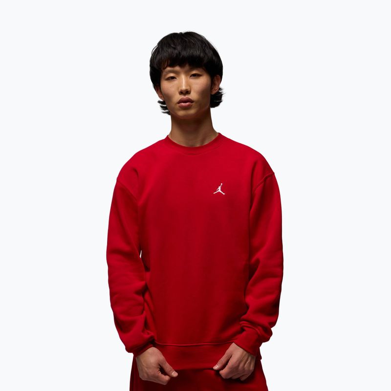 Pánska mikina Jordan Brooklyn Fleece Crew gym red/white