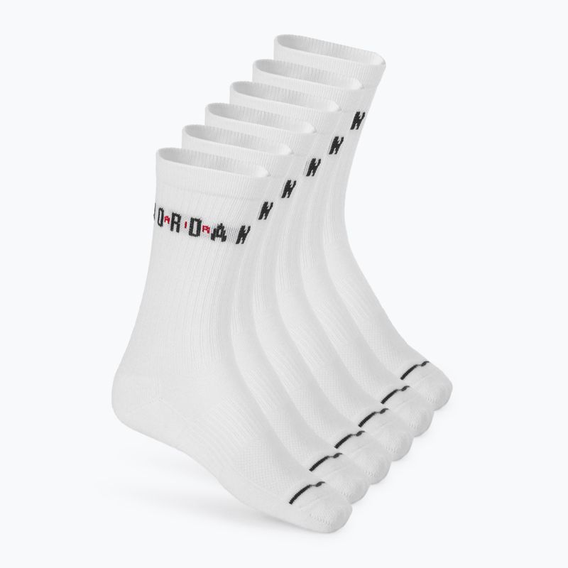 Ponožky Jordan Everyday Crew 6 pairs white/gym red/black