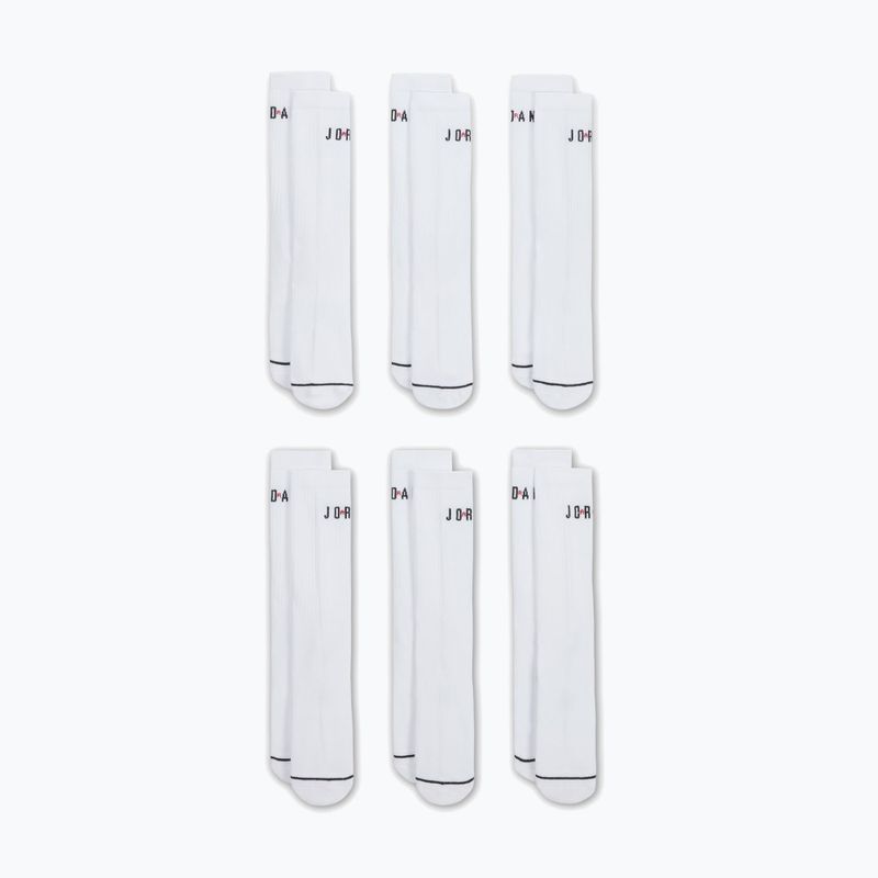 Ponožky Nike Jordan Everyday Crew 6 párov white/gym red/black