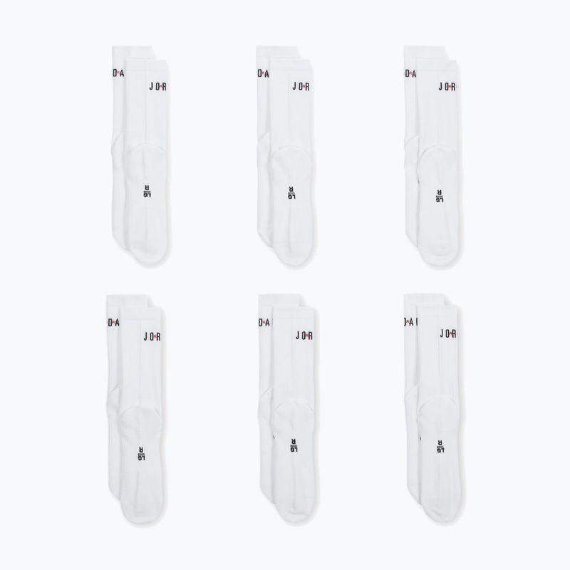 Ponožky Nike Jordan Everyday Crew 6 párov white/gym red/black 2