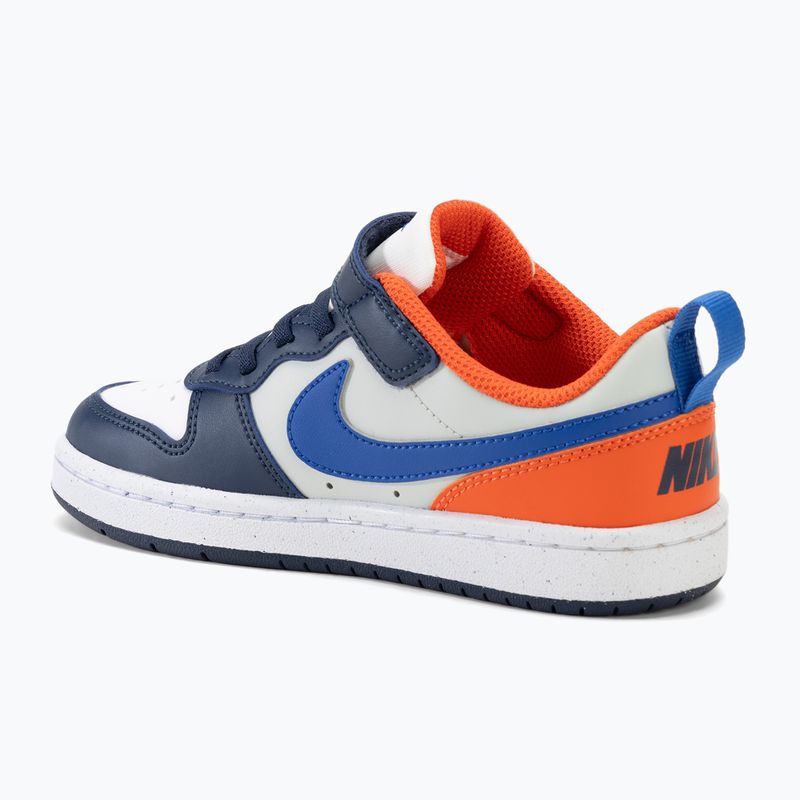 Detská obuv Nike Court Borough Low Recraft white/navy/orange 3