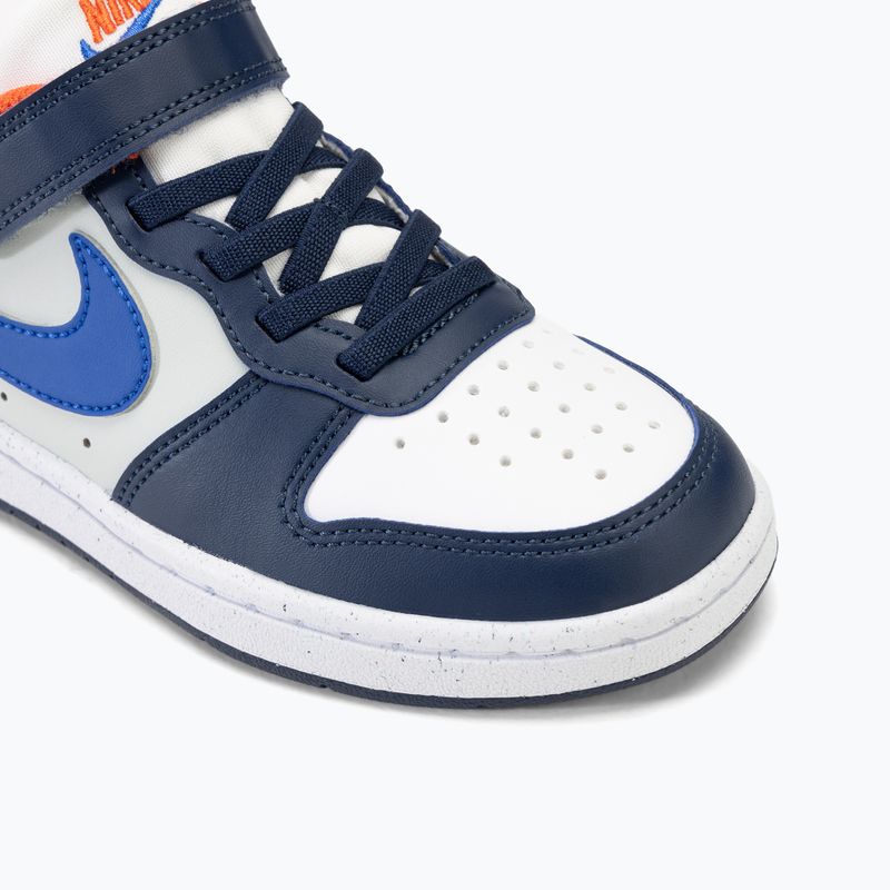 Detská obuv Nike Court Borough Low Recraft white/navy/orange 7