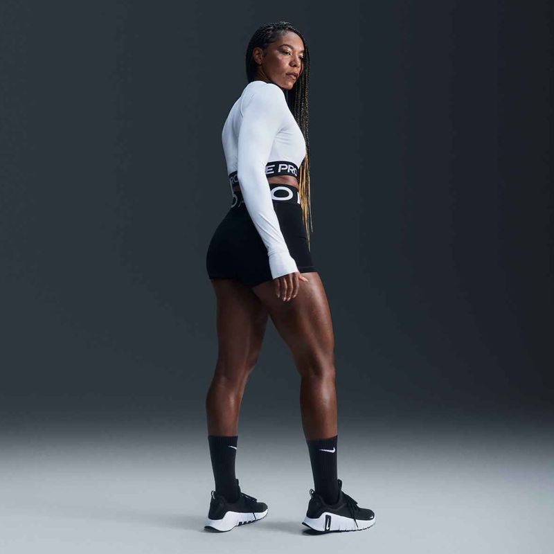 Dámske šortky Nike Pro Sculpt High Waisted 3" Biker black/white 11