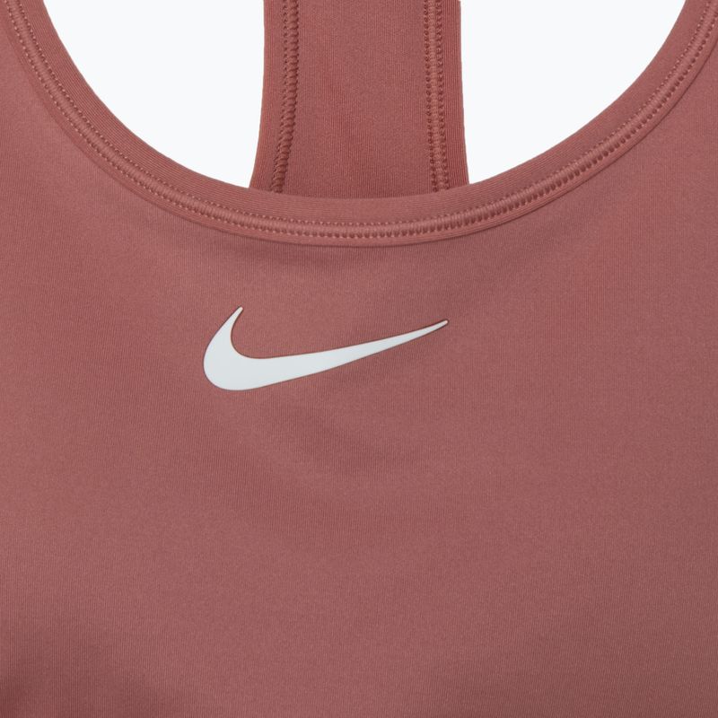 Tréningová podprsenka Nike Swoosh Medium Support canyon pink/white 3