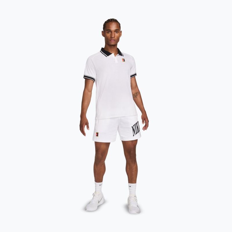 Pánske tenisové tričko Nike Court Heritage Polo white/black 2