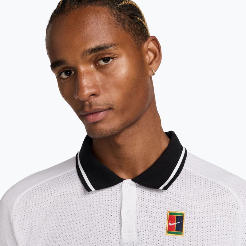 Pánske tenisové tričko Nike Court Heritage Polo white/black 4